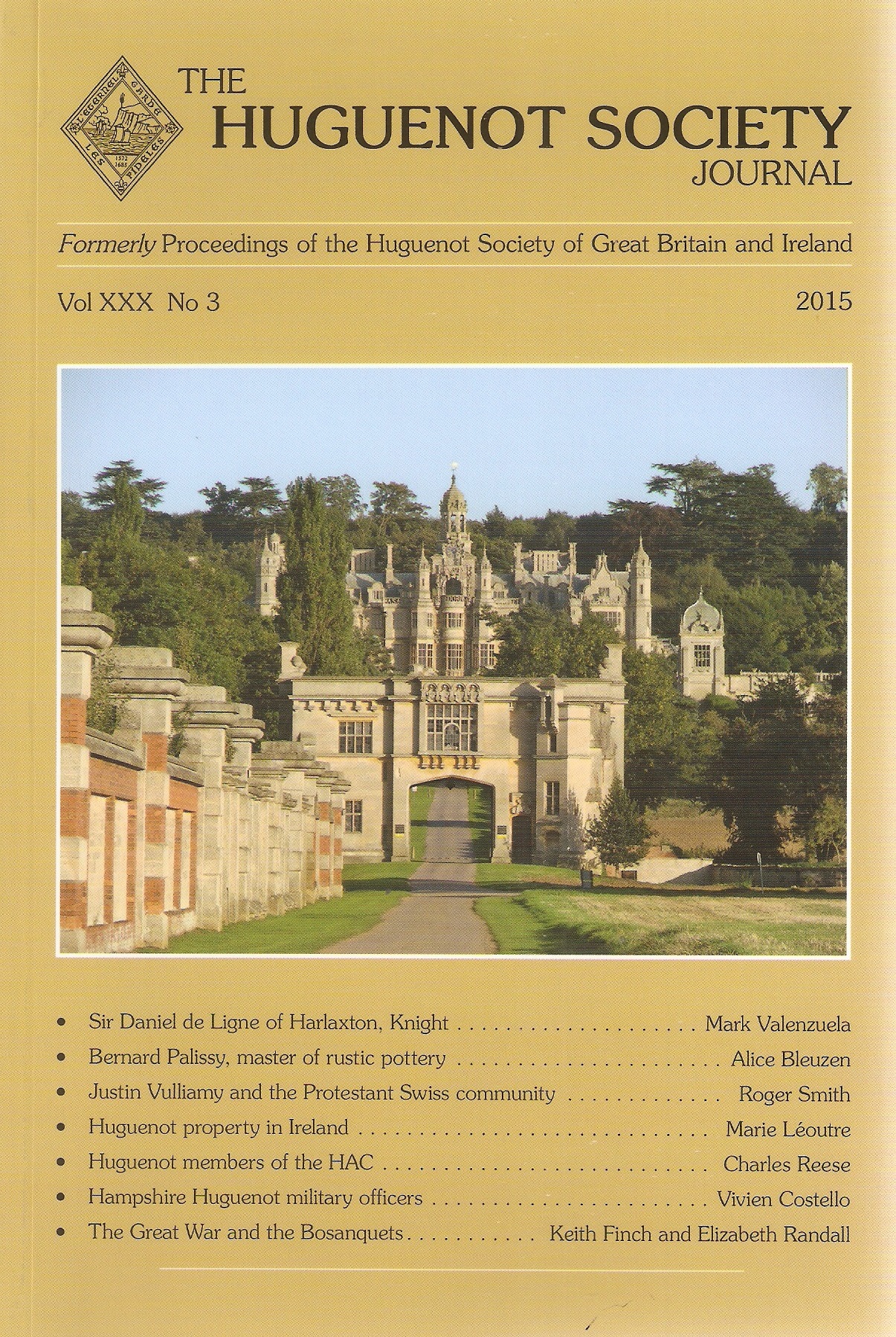 Huguenot Society Huguenot Society Journal